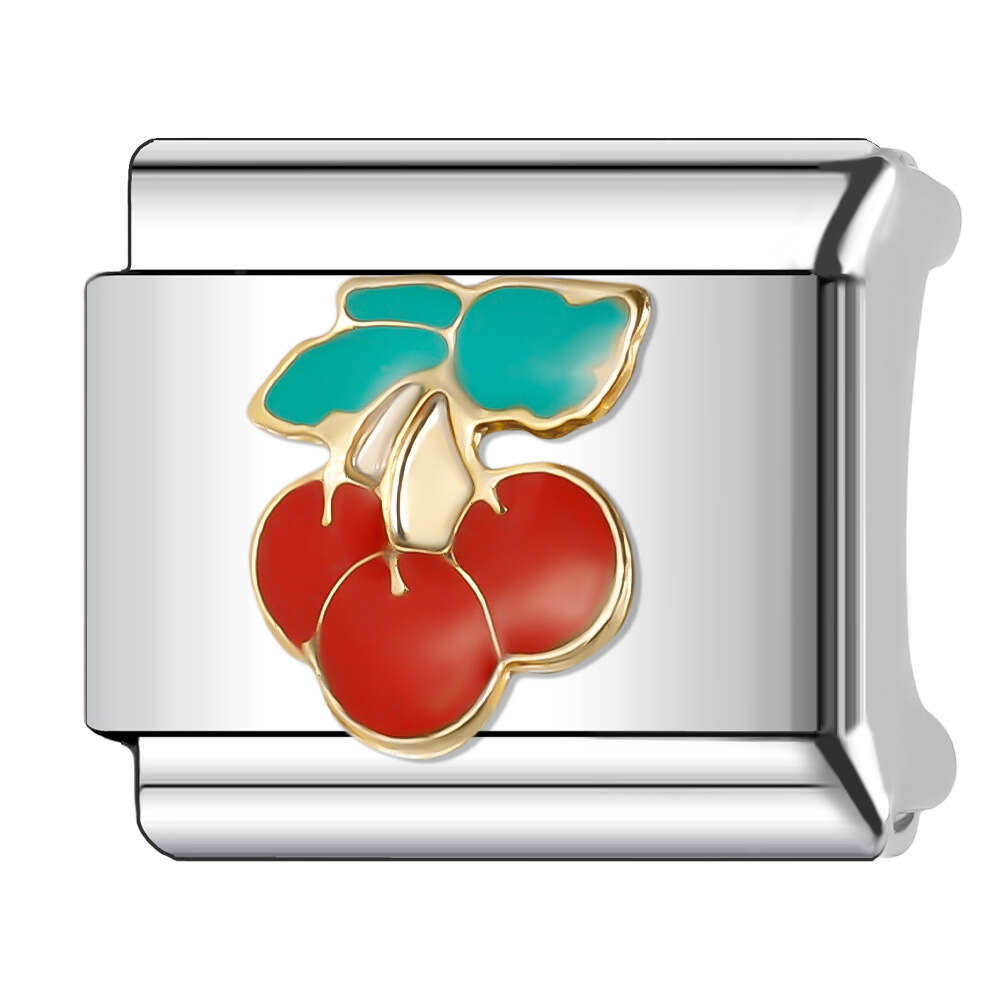 2024 Women's Gift Fit 9mm Stainless Steel Italian Charms Bracelet Links Beads Bracelet DIY Enameld Hand Decoration Italian Style Classic Pattern