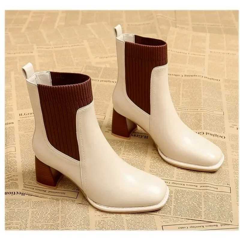 Women Ankle Boots Handmade Luxury Genuine Leather Medium Heels Zipper Black Short Boot Elegant Female Booties Designer Shoe 42 M240912