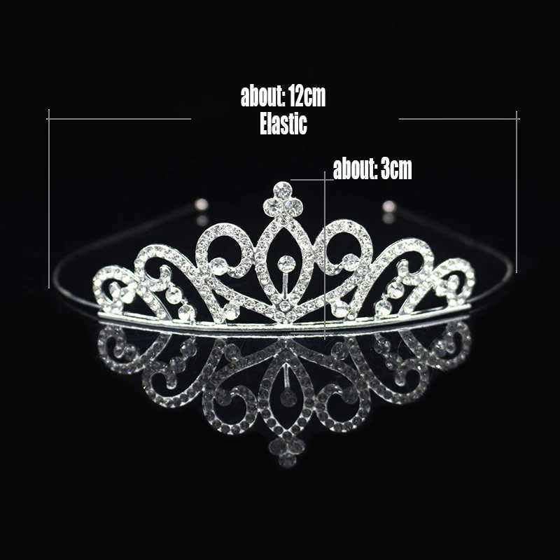 Beautiful Cute Kid Princess Tiaras and Crowns Crystal Headband Bridal Crown Wedding Party Hair Accessories Girls Fashion JewelryX240913