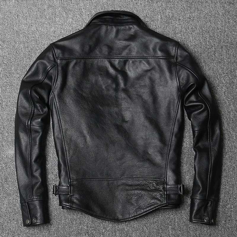 100% Genuine Men Leather Jacket Real Cow Leather Coat Spring Autumn Plus Size Mens Leather Jackets Cowhide 2023 KJ3302X240913