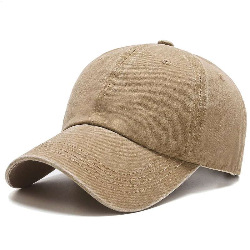 Versatile Solid Color Washed Light Plate Hat Men and Womens Casual Sports Baseball Spring Summer Sun Protection 240906