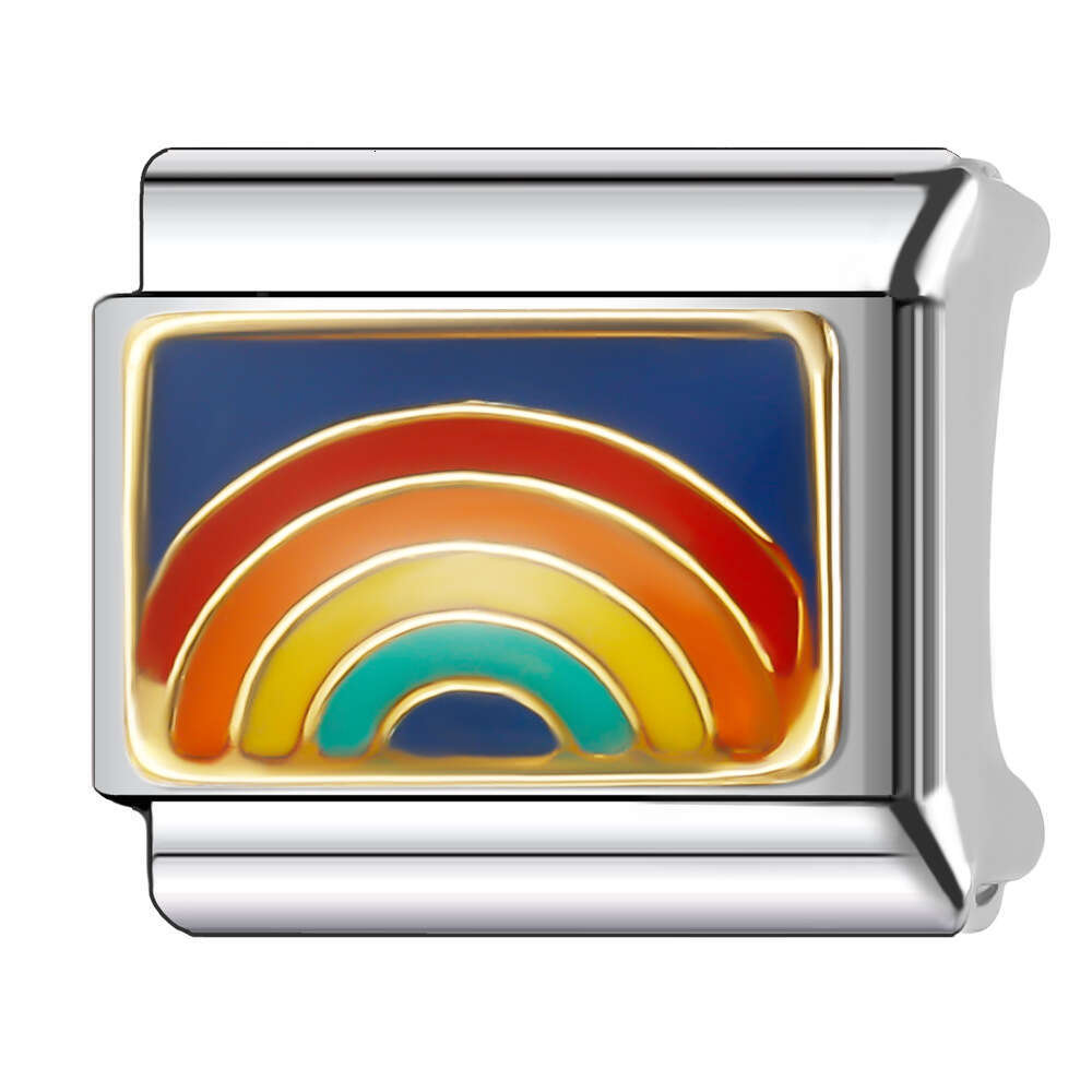 2024 Women's Gift Fit 9mm Stainless Steel Italian Charms Bracelet Links Beads Bracelet DIY Handmade Italian Style Classic Fashion Pattern