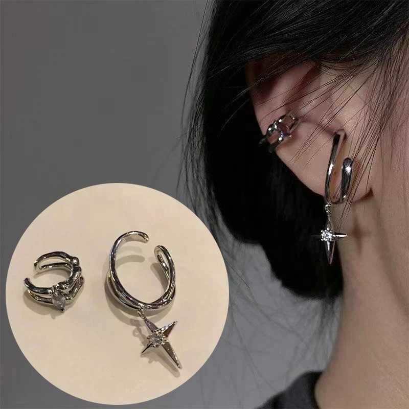 New Personality Star Clip Earrings for Women Fashion Delicate Simple Cartilage No Piercing Ear Cuff Adjustable Jewelry GiftsX240913