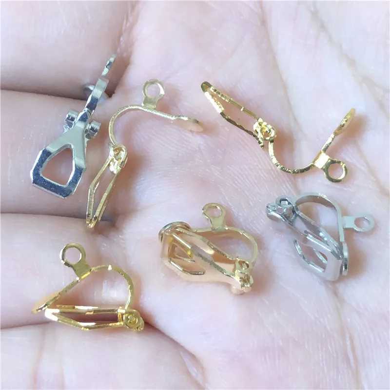 JunKang 20pcs non-pierced metal ear clip DIY earrings for jewelry making handmade accessories wholesaleX240913