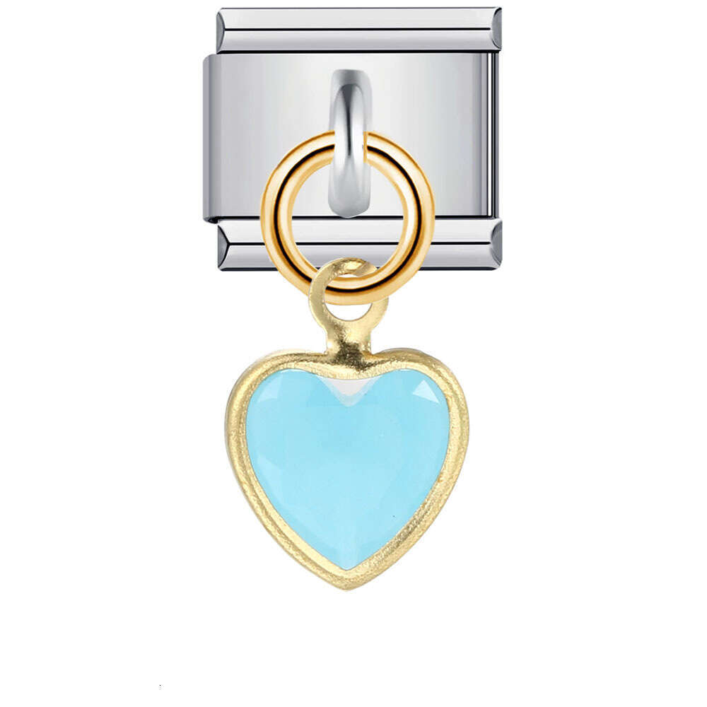 Enamel Love Eye Beads DIY Hook Pendant Bracelet Elastic Splicing Chain Italian Charm Links Stainless Steel Fit 9mm Bracelet Jewelry DIY Making Gifts