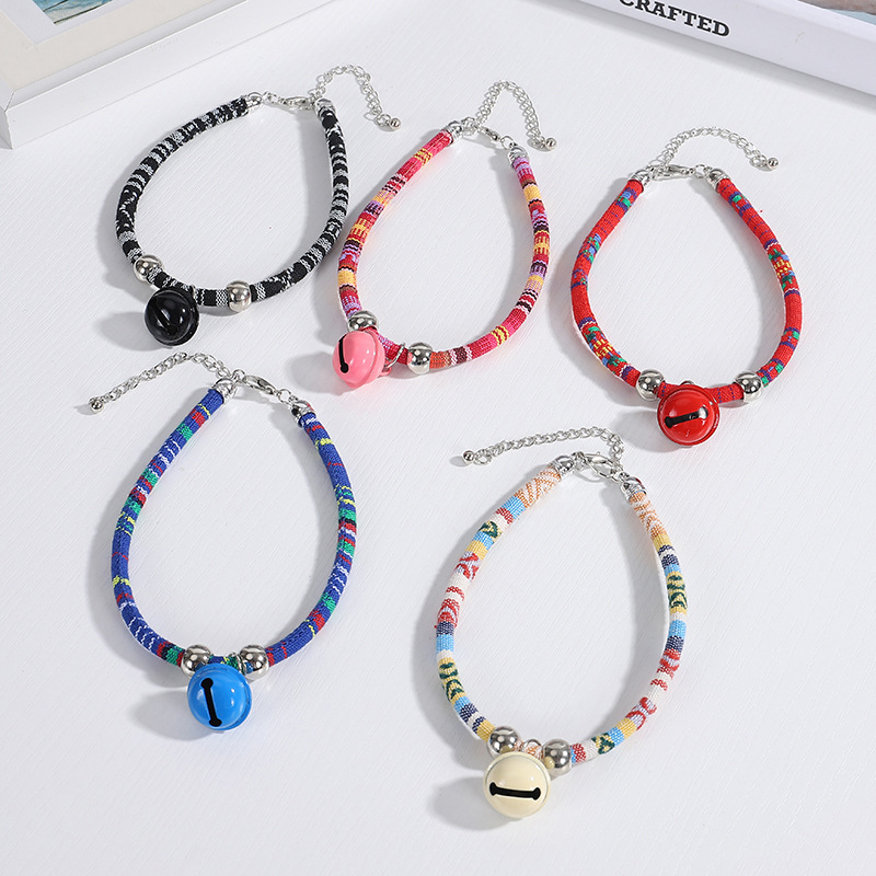 Adjustable Pet Collar Ethnic Wind Bell Cat Collar Exquisite Craft Pet Collars for Cats and Puppies Pet Accessories Products