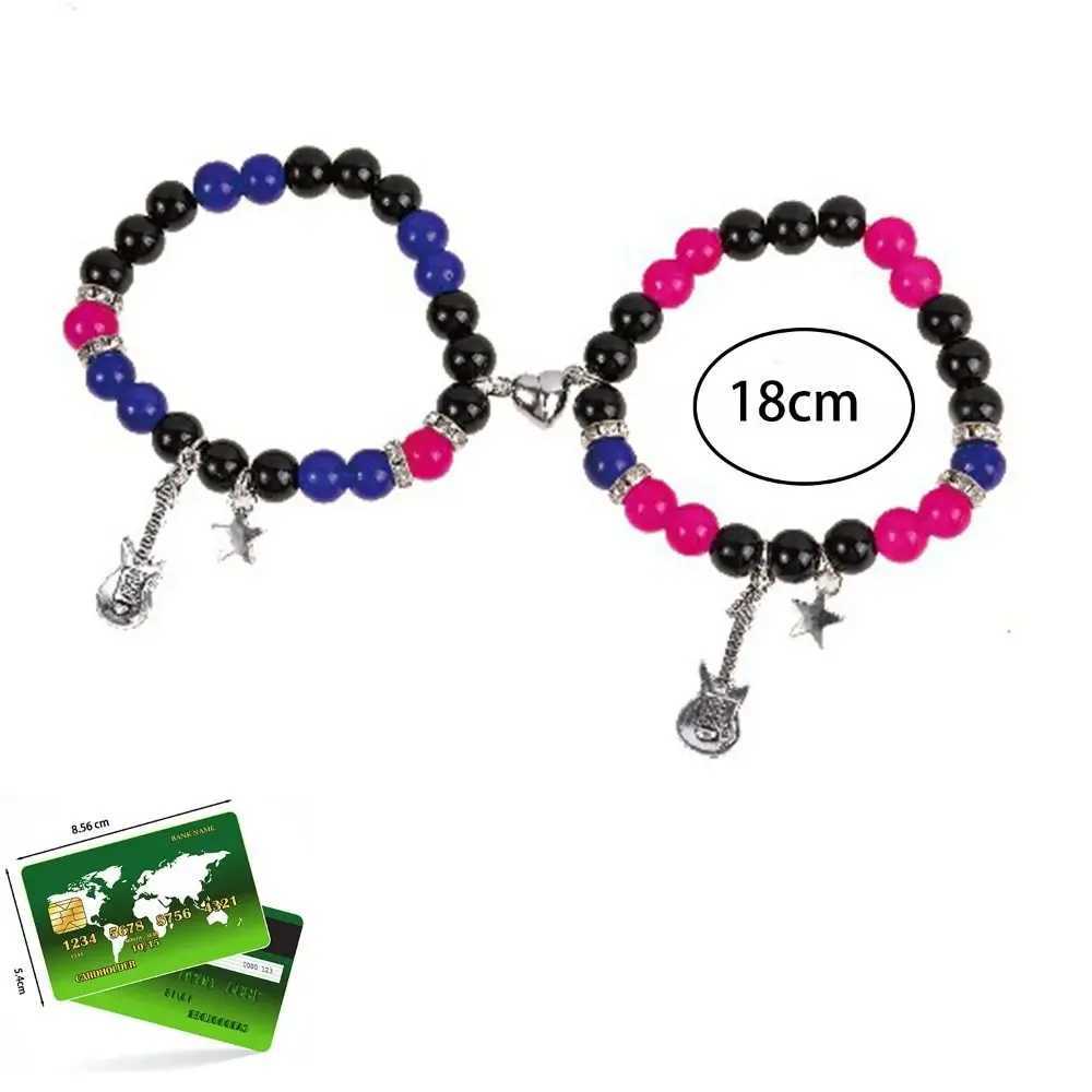 2-piece/set fashion couple bead bracelet TV girl matching bracelet who truly cares about album inspiration bracelet friend jewelry gift W240913