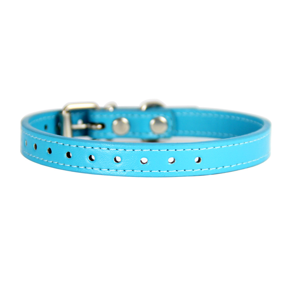 Stylish PU Leather Canine and Feline Collar Comfortable Fit for Small and Medium Breeds