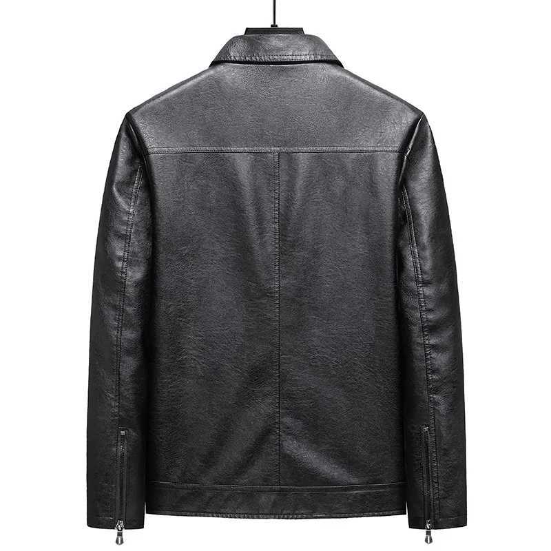 Mens Leather Jacket Patchwork Motorcycle Jacket Leather Jacket Fashion Trend Rider Zip Coats Casual Street Windbreaker 6XL 8XLX240913