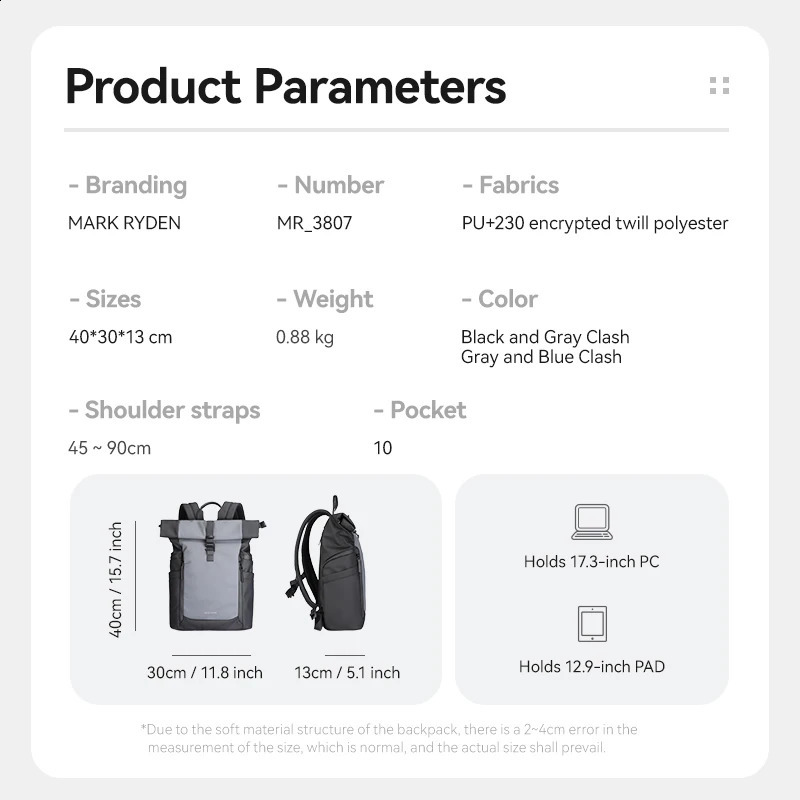 Mark Ryden Laptop Bag school backpack bookbags backpack student travel bags business backpack casual backpack 240909