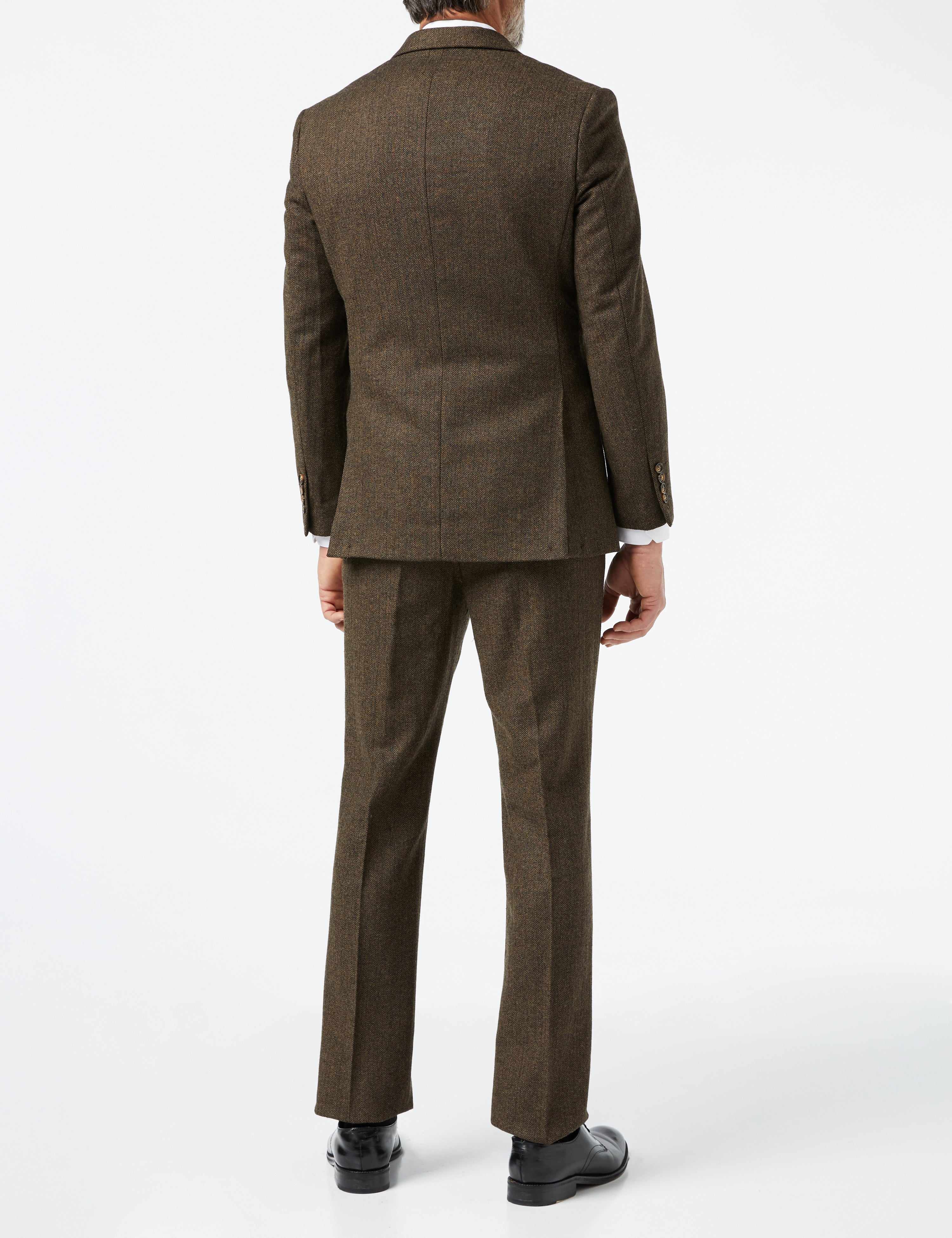 Wedding Men's Suit 3 Piece Set Retro Harringbone Notched Lapel Tailored Blazers Groom Jacket For Man Custom Made Plus Size (Coat+Pants+Vest)