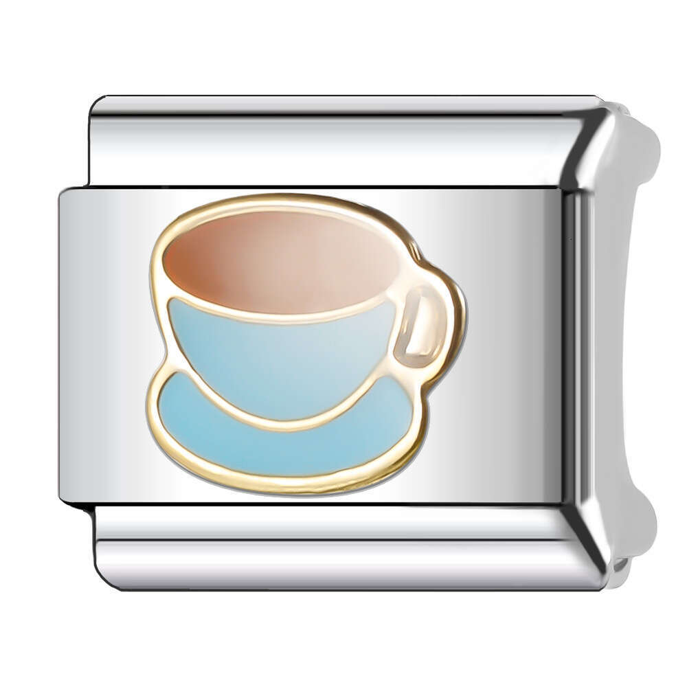 New Women's Gift ice-cream cake Bead Italian Charms Links Bangle Beads Fit 9mm Stainless Steel Bracelet Making DIY For Women Fashion Jewelry