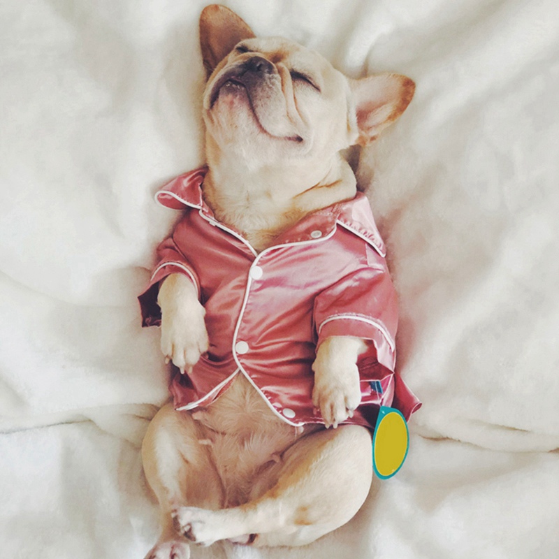 Soft Silk French Bulldog Pajamas Pet Dog Pajama For Small Dogs Shih Tzu Puppy Chihuahua Yorkshire Cat Clothes Pets Clothing