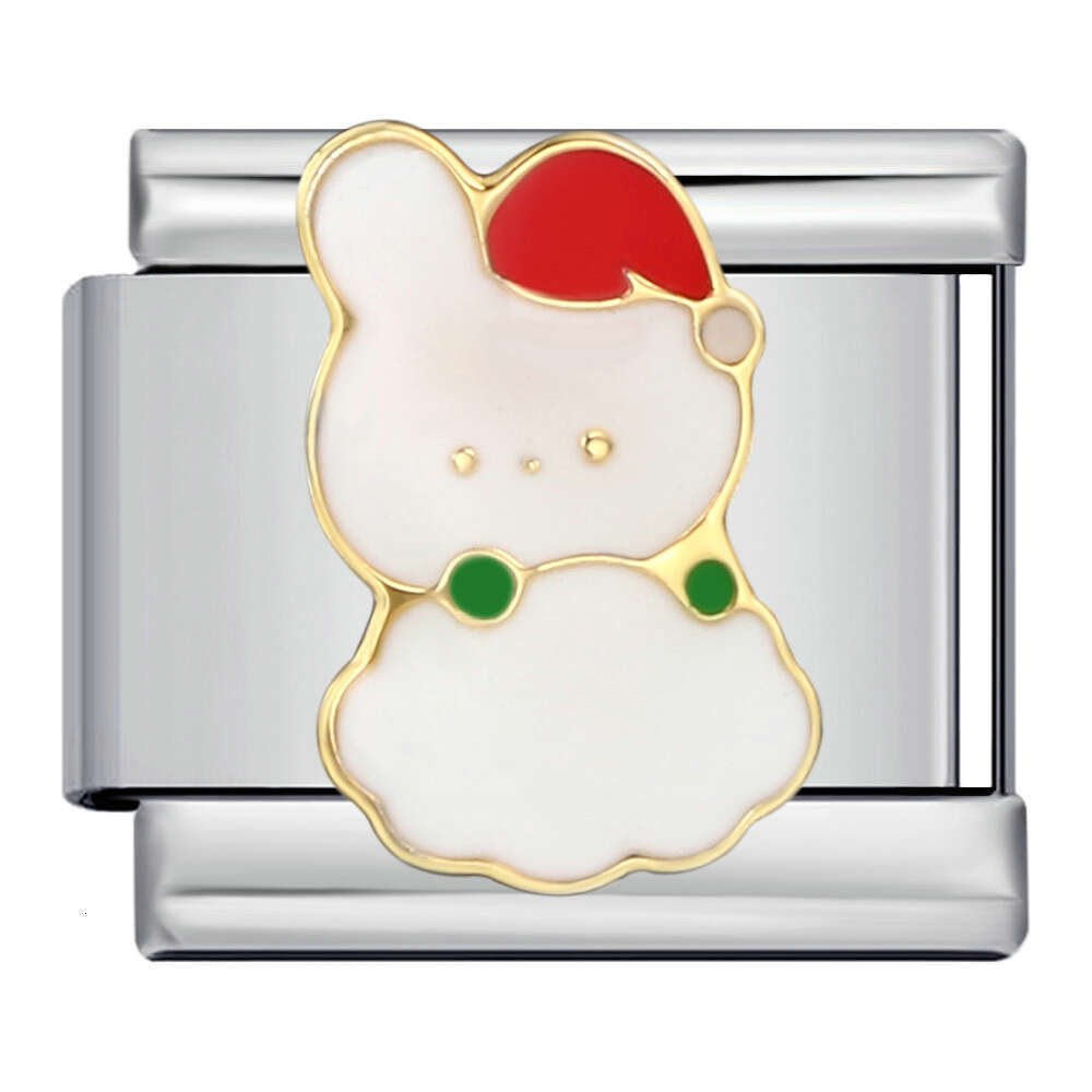 New Element Italian Module Personalized Welding Drip Oil Titanium Steel Bracelet DIY Strap Chain Fit 9mm Bracelet Jewelry DIY Making Gifts