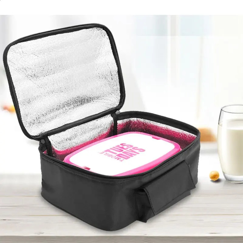 Portable mini microwave 12V heating electric lunch box food heater travel camping car picnic bag bento 30 x 20 10cm 240910