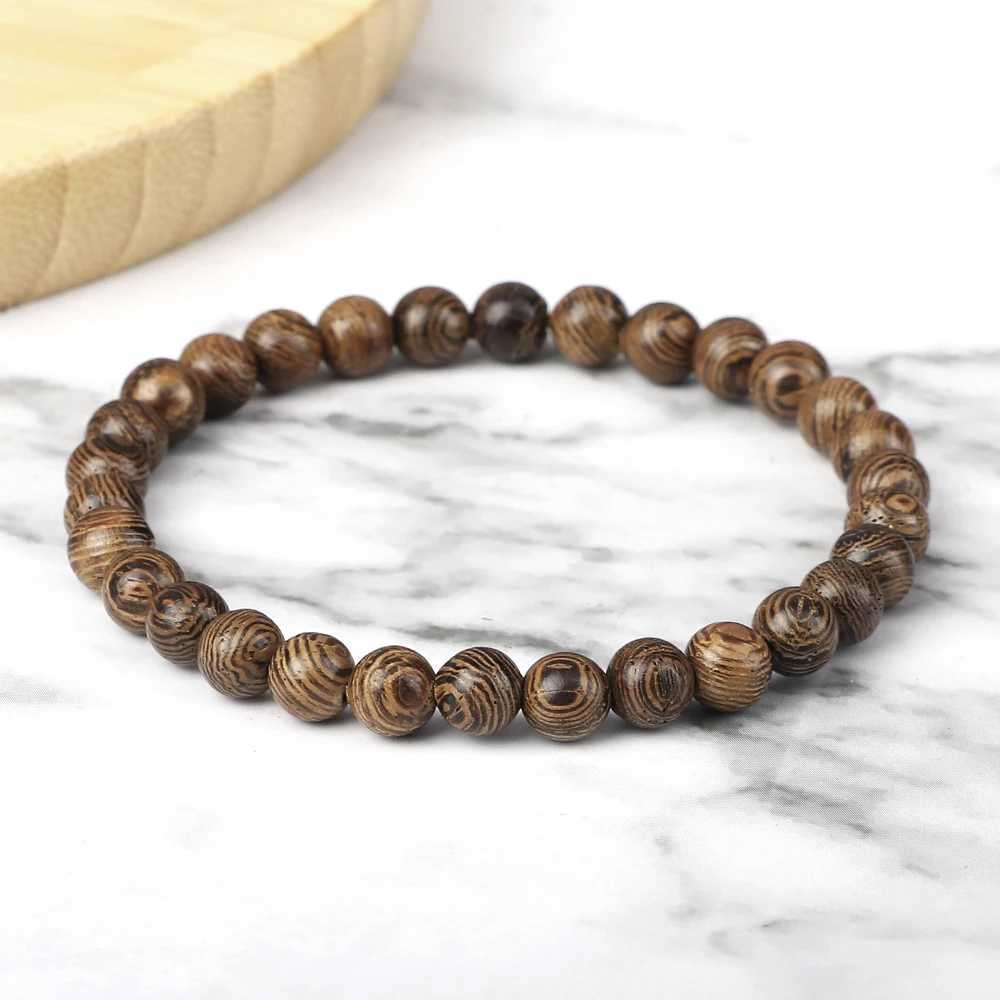 Natural wood beads bracelet Xizang Buddha rose handcrafted bracelet Yoga meditation prayer beads jewelry gifts for men and women W240913