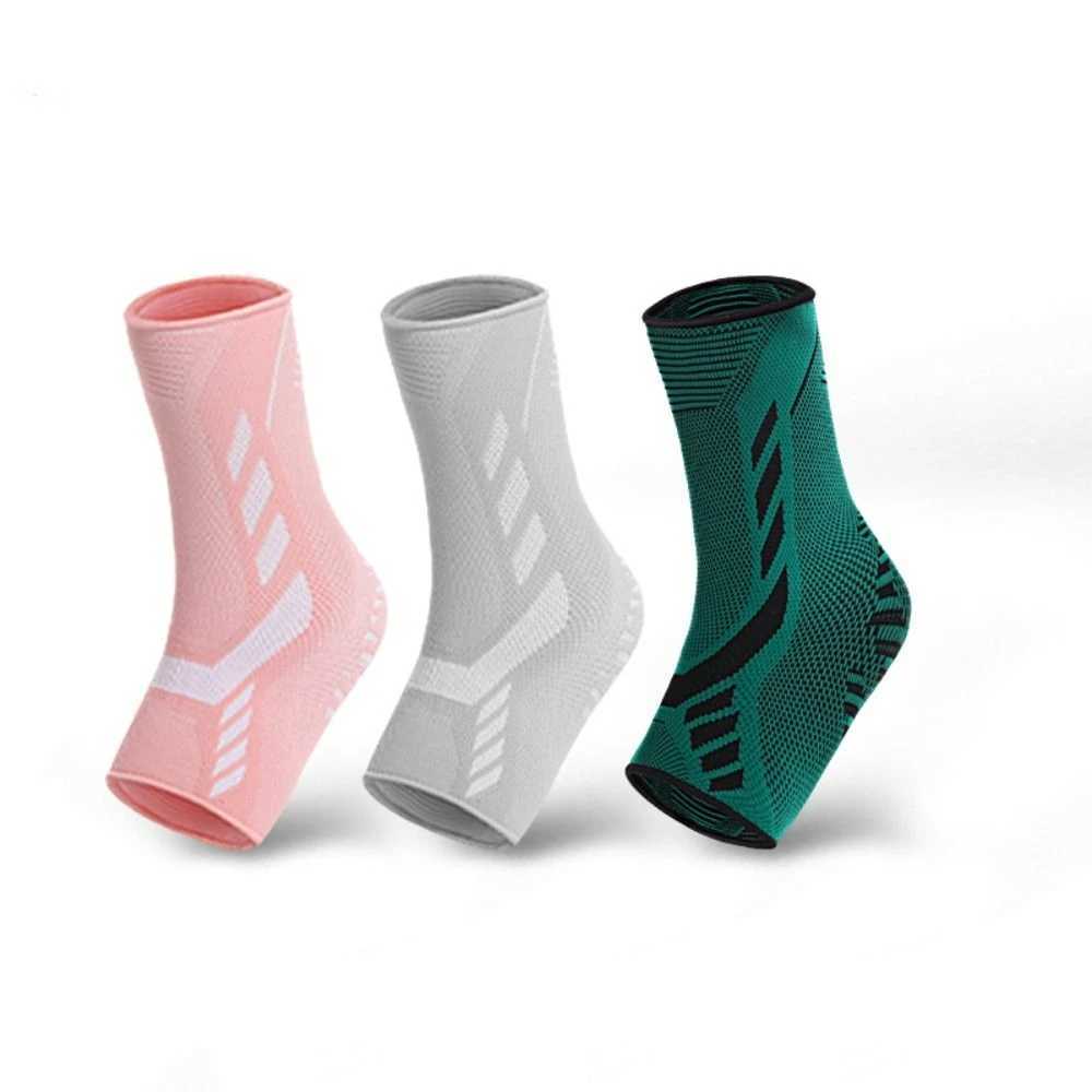 1 Pair Nylon Knitting Sports Ankle Support Compression Elastic Sports Gel Heel Pads Heel Cushion Soles Insole Y240913