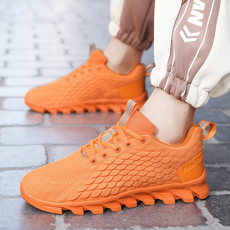 Summer Cheap Men's Breathable Sneakers Orange Running Men Athletic Shoes Outdoor Light Jogging New Mens Sports Tennis Shoe 90b7 s