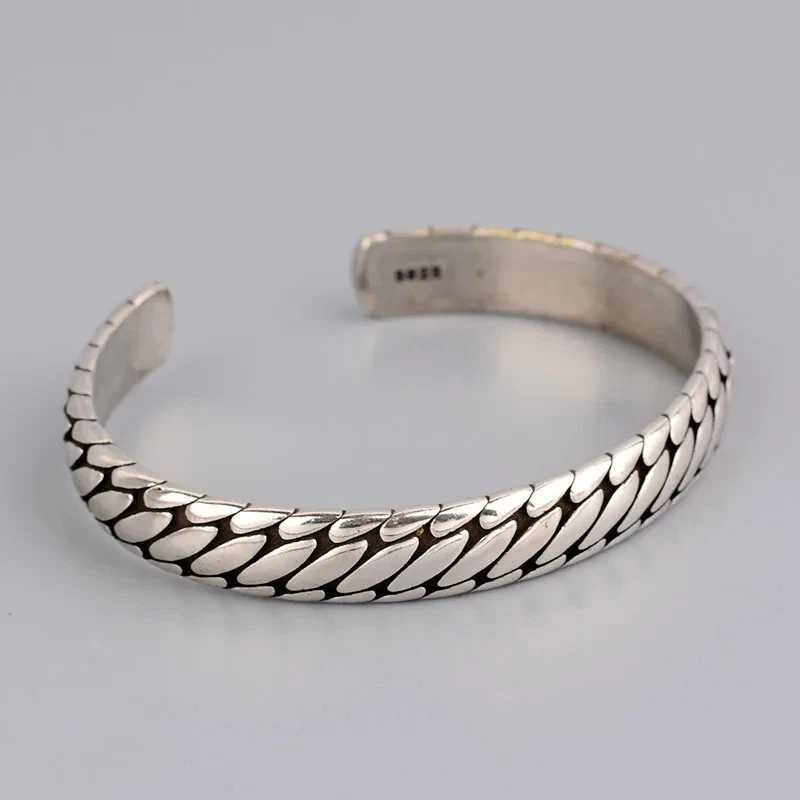 Retro Geometric Oval Pattern Personalized Womens Mens Open Bracelet Cuff Jewelry Casual Sports Party GiftX240913