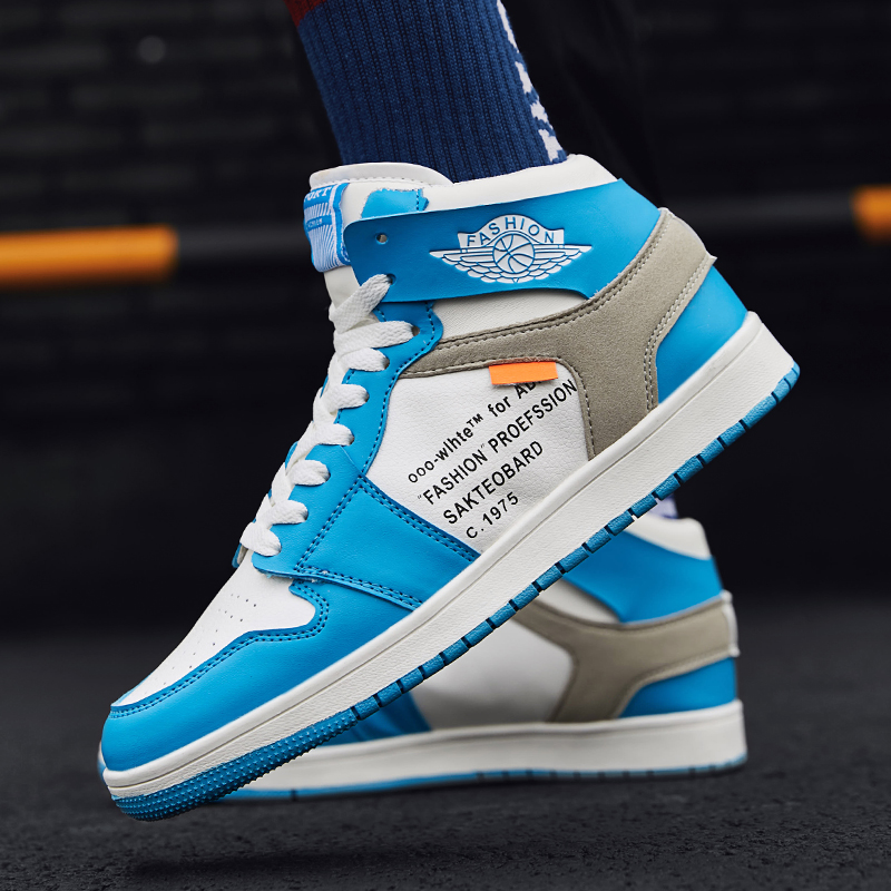 Men's actual combat casual breathable wear-resistant basketball shoes cushioned rebound large size female sports shoes