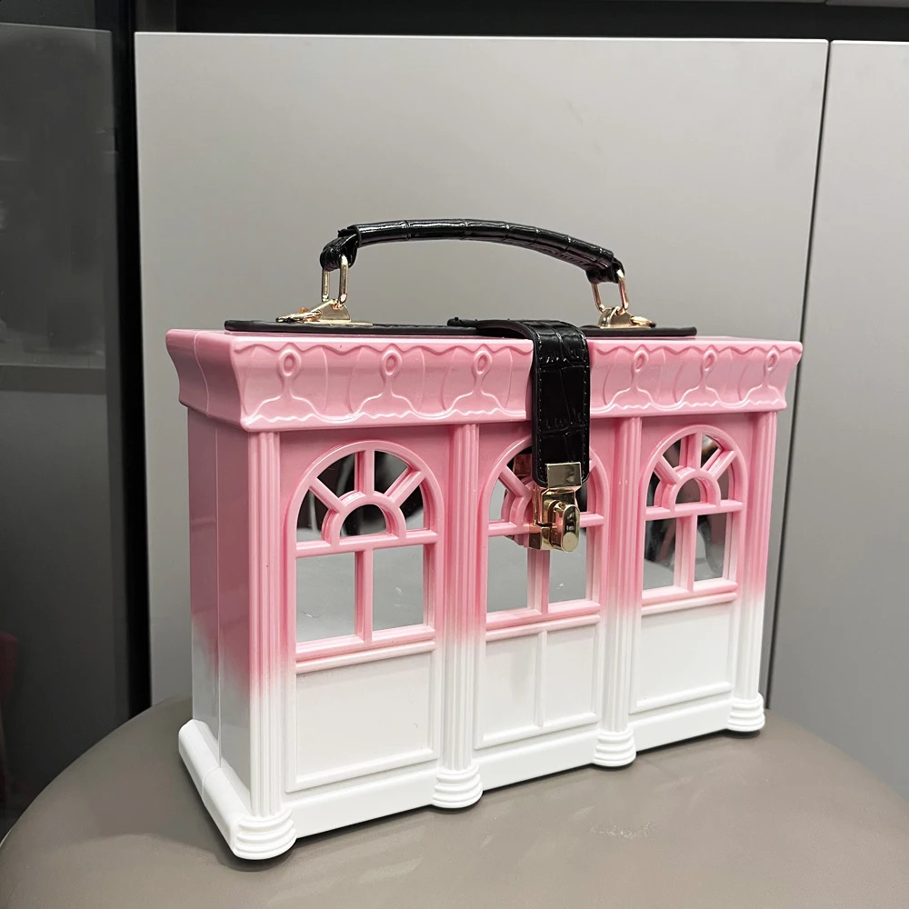 Wallet and Handbag er Shoulder Womens Party Banquet House Shape Purchase Fun Evening Club Bag 240907 2751