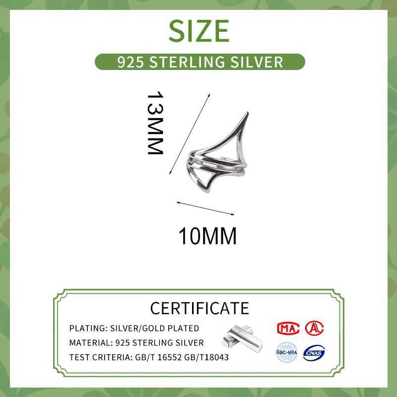 VIVILADY 1 Piece 925 Silver Elf Clip Earrings with No Pierced Ears for Women Fine Jewelry Minimalist AccessoriesX240913