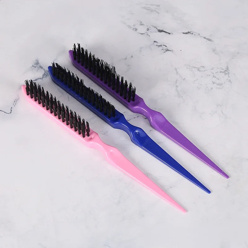 1 Pcs Professional Hair Brushes Comb Teasing Back Combing Brush Slim Line Styling Tools 4 Colors Wholesale 240911