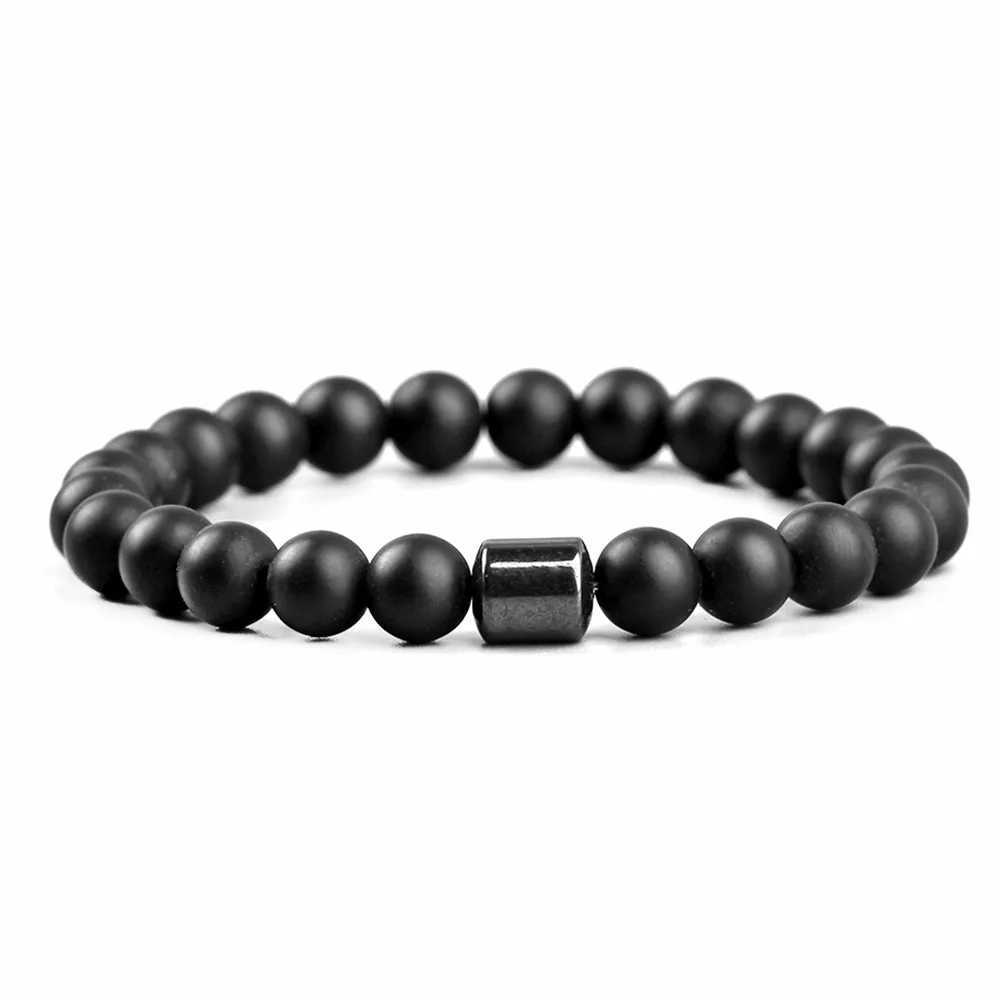 Tiger Eyes Natural Stone Beads Handmade Mens Magnetic Hematite Accessories Bracelet Boyfriend Father Gift W240913