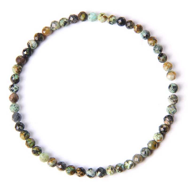 4MM natural stone tourmaline bracelet for men crystal face bead bracelet for healing spiritual energy handmade exquisite jewelry W240913