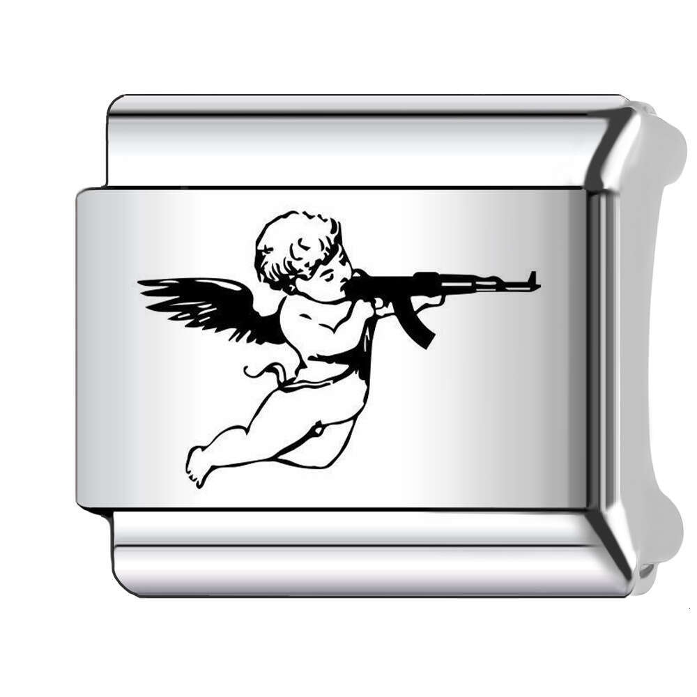 2024 New Women's Gift Cute heart bead Italian Charms Links Beads Fit 9Mm Stainless Steel Bracelet Making Jewelry