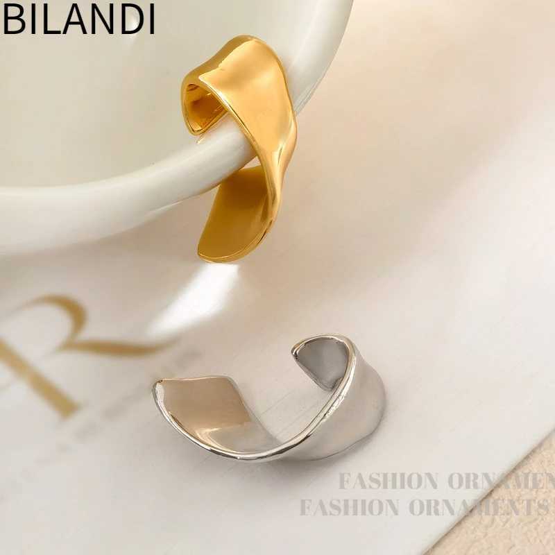 Bilandi Modern Jewelry European and American Design Metal Clip Earrings For Women Party Gifts Cool Earcuff Accessories NewX240913