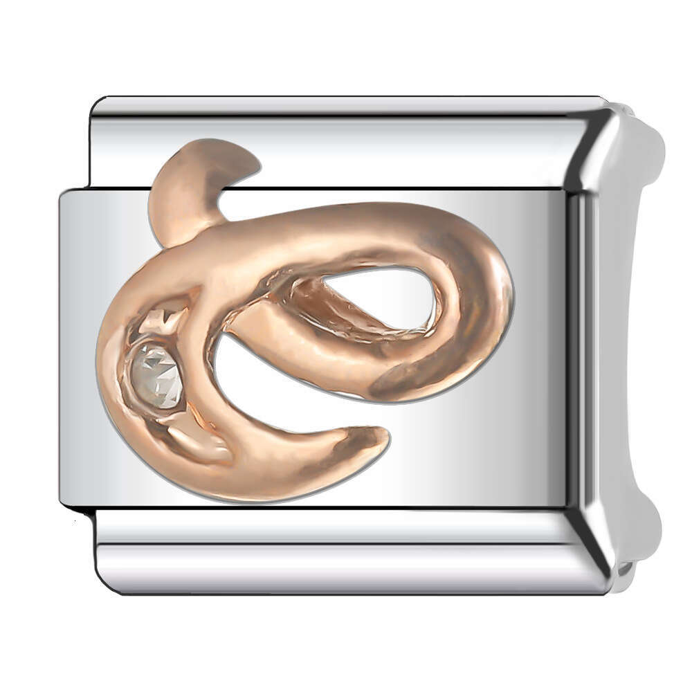 2024 New Women's Gift Letters Bead Italian Charms Links Beads Fit 9Mm Stainless Steel Bracelet Making Jewelry