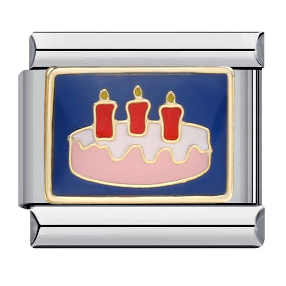 Bead Titanium Steel Welding Enamel DIY Bracelet Couple's Best Friend Birthday Gift Italian Charm Links Fit 9Mm Bracelet Jewelry DIY Making Gifts