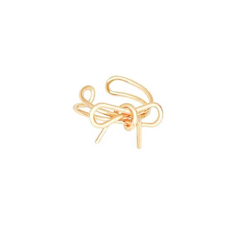 2024 New Metal Bowknots Cilp Earrings for Women Hollow Bow Sweet Personality Temperament Ear Cuffs Accessories Y2K Jewelry GiftsX240913