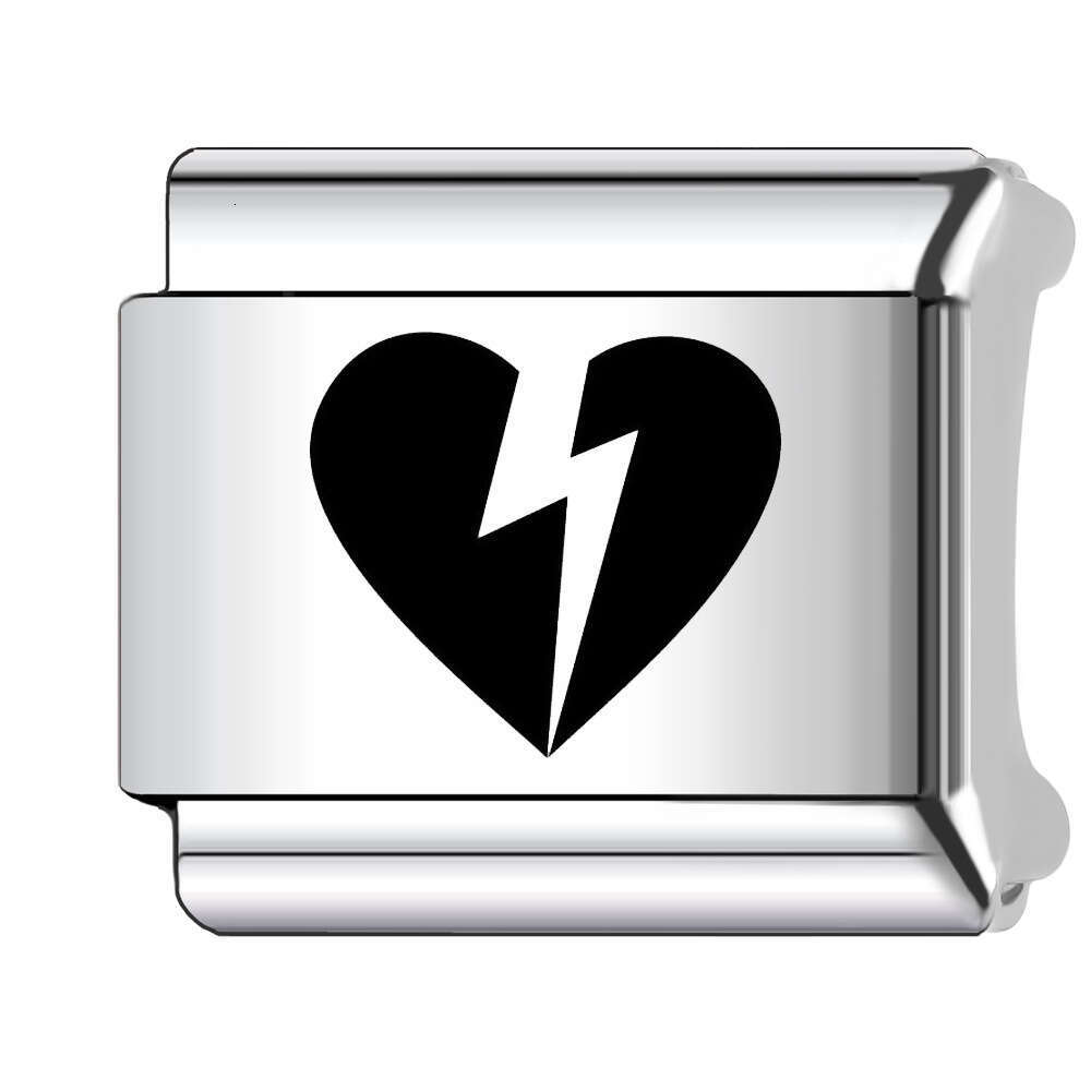 2024 New Women's Gift Cute heart bead Italian Charms Links Beads Fit 9Mm Stainless Steel Bracelet Making Jewelry