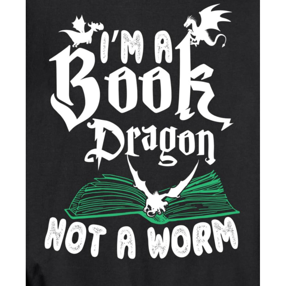 Long Sleeve Shirts for Men sweatshir A Book Dragon Not A Worm Funny Dragon Lover Gift Sweatshirt Tee Streetwear Casual tops clothes