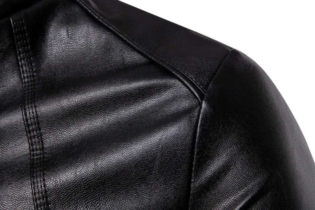 Stand-up Collar Type Mens Motorcycle Leather Jacket Washed PU Leather Jacket for MenX240913