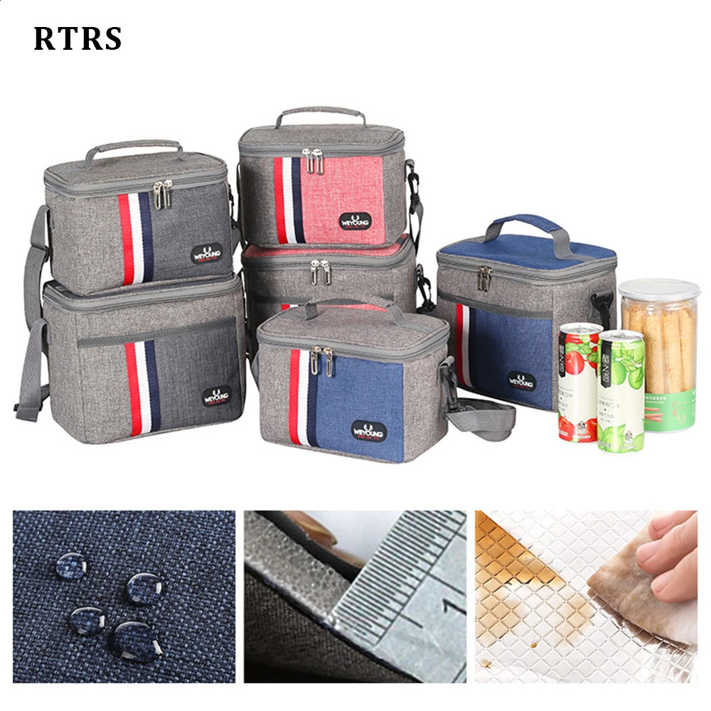 Waterproof portable camping bag heat capacity large cooler shoulder Nauture Hike lunch ice wild box outdoor handbag 240910