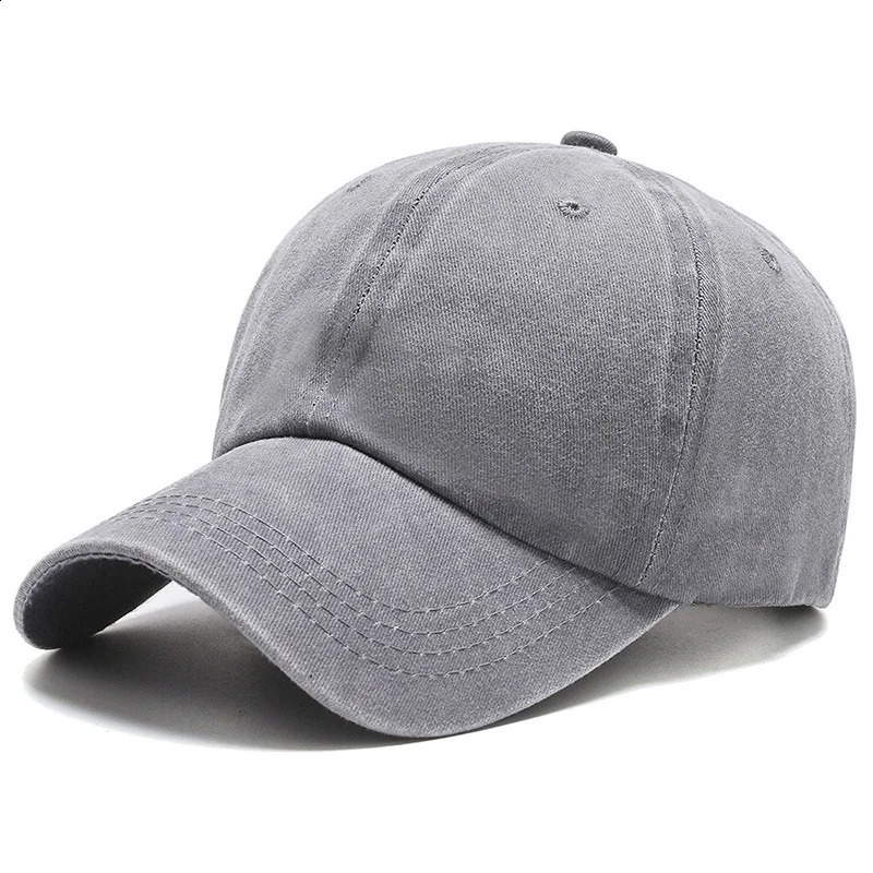 Versatile Solid Color Washed Light Plate Hat Men and Womens Casual Sports Baseball Spring Summer Sun Protection 240906