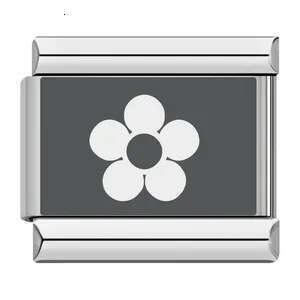 Laser engraved 26 English letters module stainless steel bracelet Italian Bracelet Italian Charm Bracelet Fit 9mm Bracelet Jewelry DIY Making Gifts