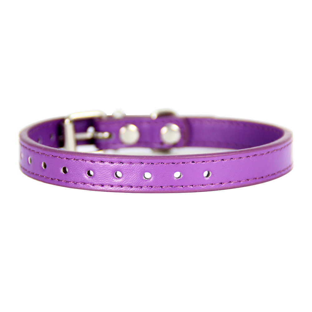 Elegant PU Leather Collar for Pets Unisex Design for Small and Medium Dogs & Cats