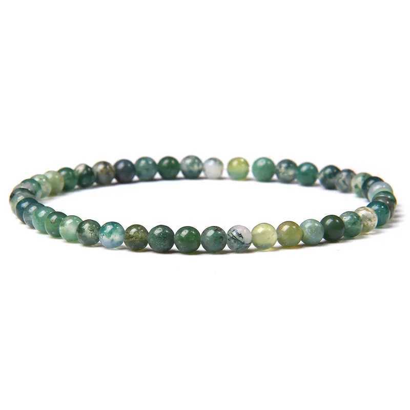 2024 New Stone Bracelet Natural Quartz Cat Eye Jades Aquamarine Stone Bead Bracelet Elastic Bracelet Mens Jewelry Gift W240913