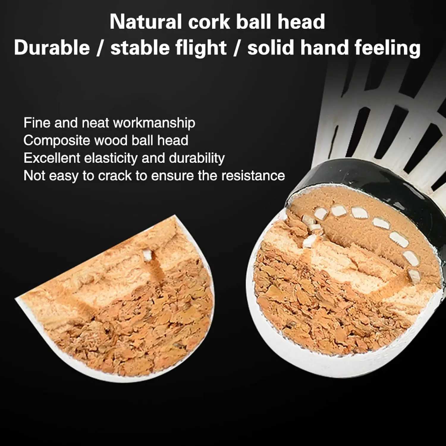 Badminton Shuttlecocks 12 Pcs Professional Duck Feather Durable Training Badminton Balls Feather Ball with Great Stability Y240912