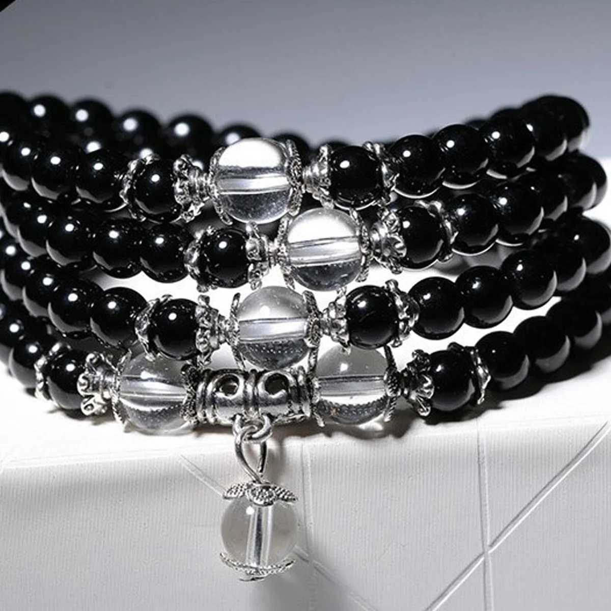 4PC Womens Fashion Trend Multi layer Beaded Bracelet Used for Date Travel Banquet Party Festival Dress W240913