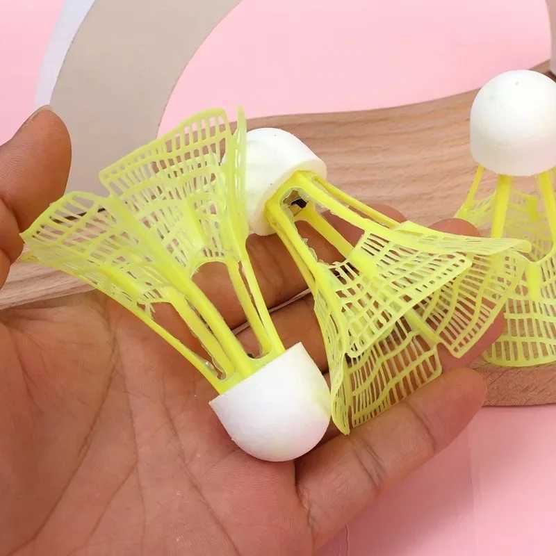 Glowing Balls Badminton Self Practice Rebounder with Highly Elastic Ropes Single Player Rebound Practice Swing Badminton Trainin Y240912