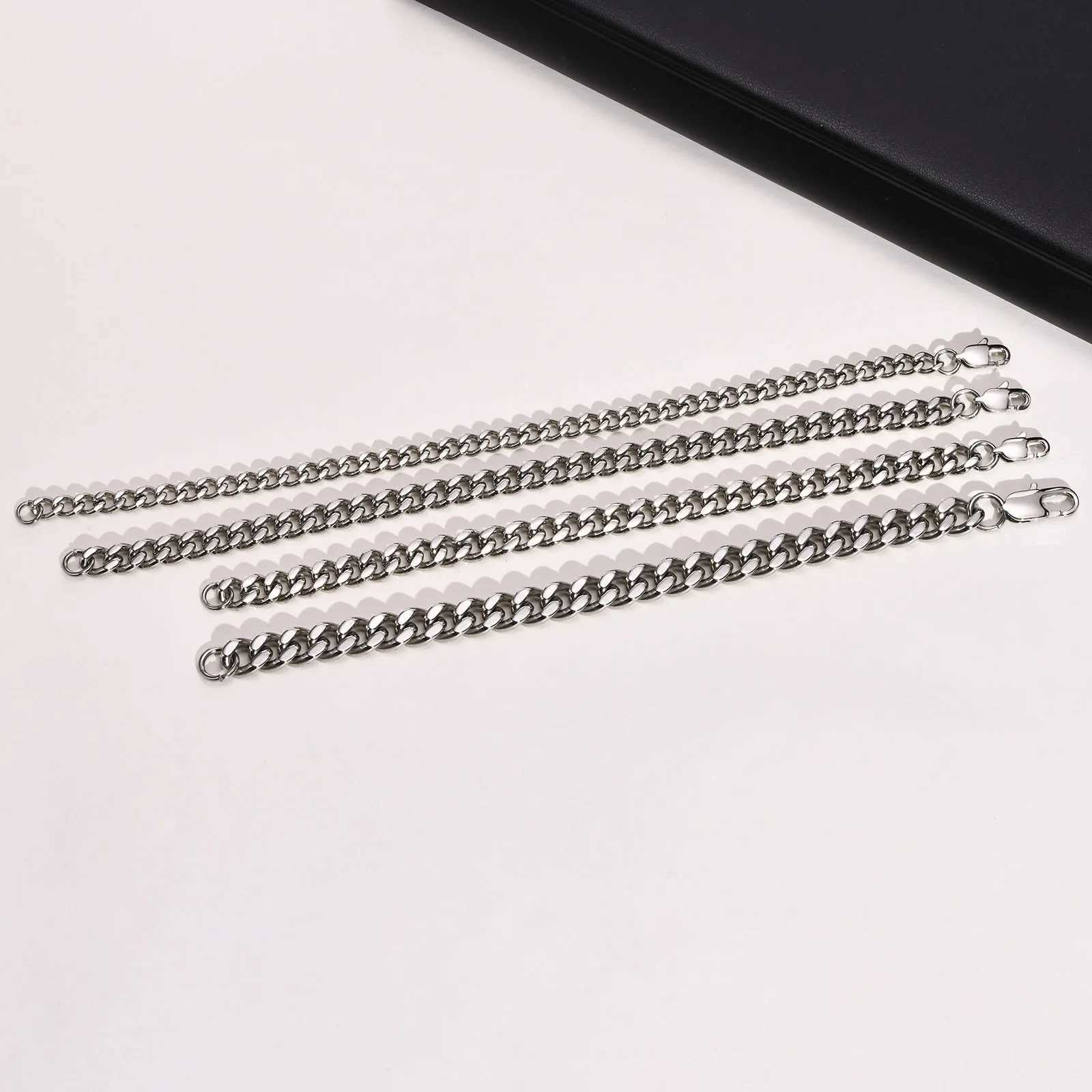 Mens Stainless Steel Link Chain Bracelets for Men Boys Gifts Jewelry 5MM/7MM/9MM Length 19cm/23cmX240913