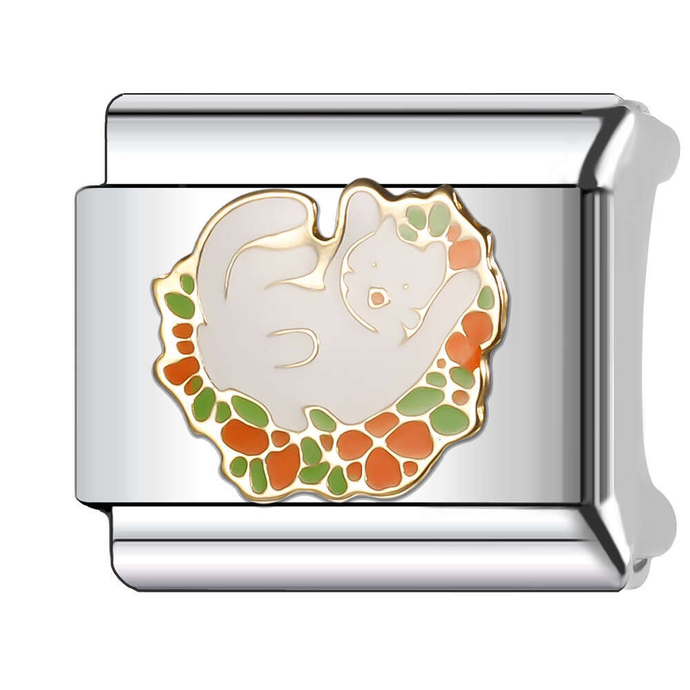 New Women's Gift Cute animals whales dolphins Bead Italian Charms Links Bangle Beads Fit 9mm Stainless Steel Bracelet Making DIY For Women Fashio