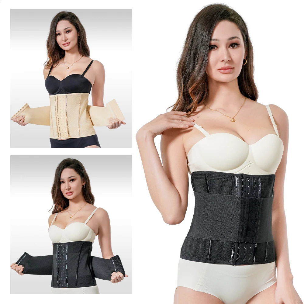 Womens shapewear black beige stainless steel bone shaped shapewear womens waist trainer pleated breathable tight corset S-3XL womens underwear 240913