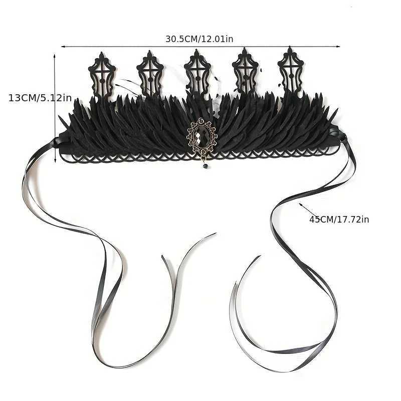 Tiaras 1PC Vintage Crown Halloween Makeup Ball King Princess Witch Head Gothic Style Accessories Headwear H240913