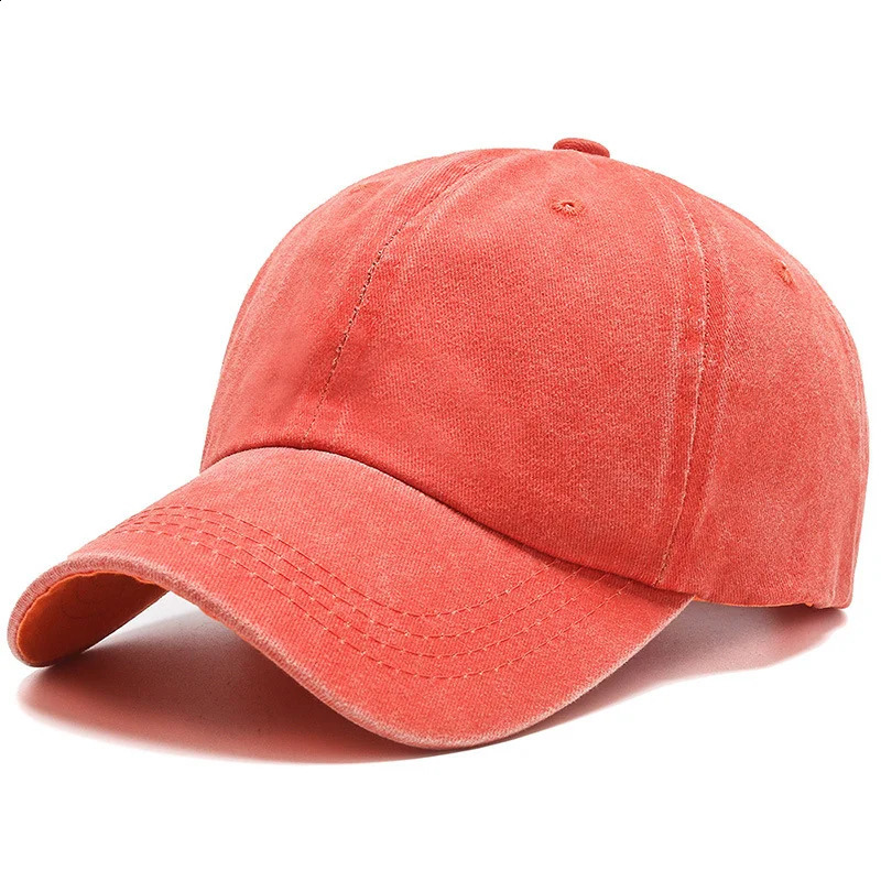 Versatile Solid Color Washed Light Plate Hat Men and Womens Casual Sports Baseball Spring Summer Sun Protection 240906